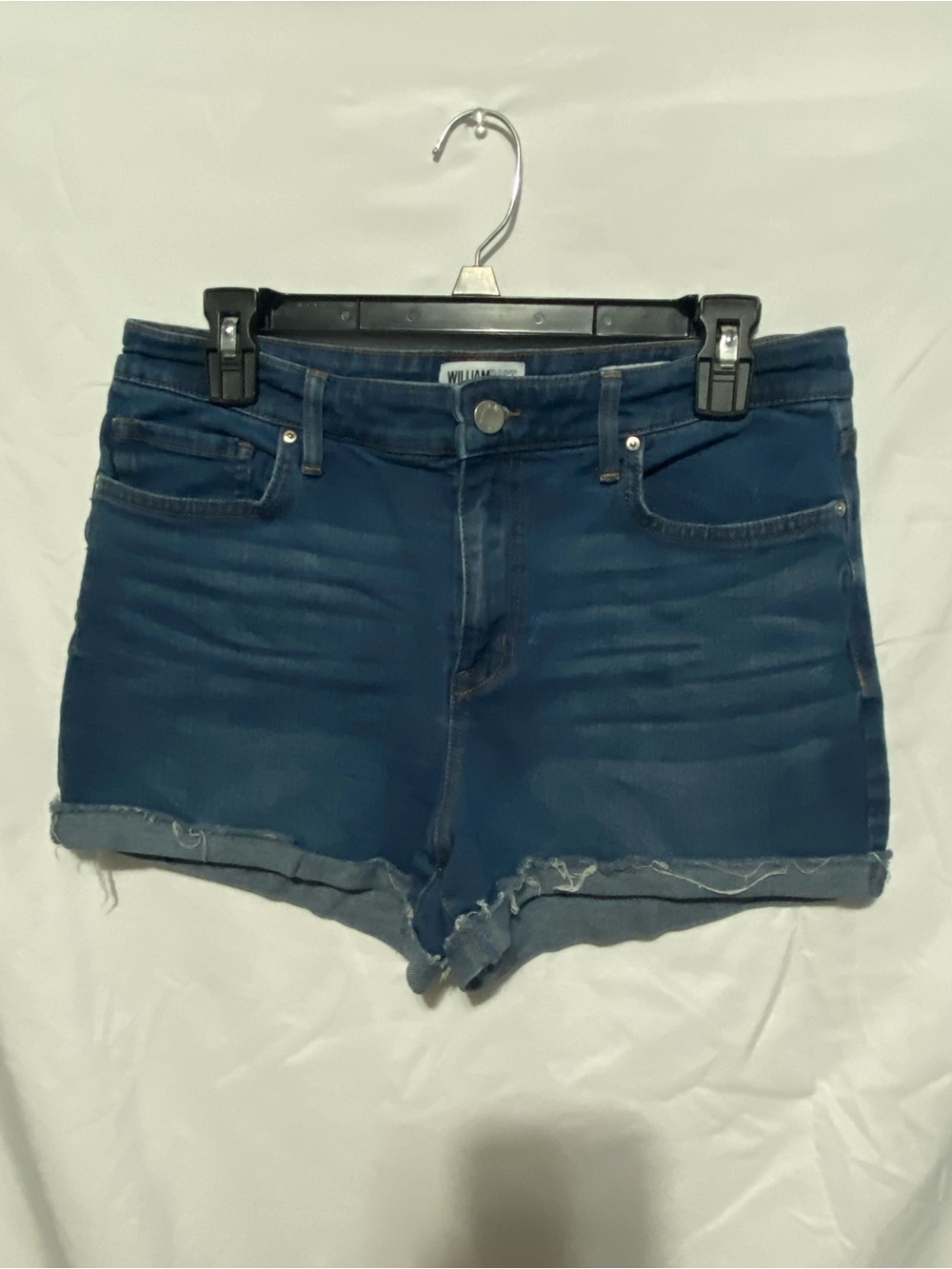 William Rast Dark Blue Denim Cutoff Shorts
